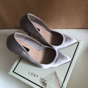 Lost Ink COURT SHOE - High heels , Pearl Silver